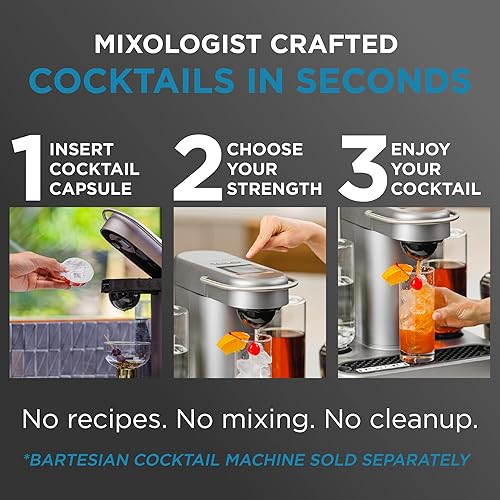 Bartesian 16-Pack Cosmopolitan Mixer Capsules for Cocktail Machine