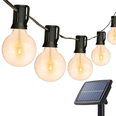 Buy Brizlabs Outdoor Solar String Lights 26 25ft 25 Led G40 Patio String Lights 4 Modes Globe String Lights Waterproof Hanging Lights For Porch Backyard Garden Camping Wedding Party Decor 2700k Online In