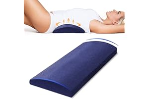 AgoKud Lumbar Support Pillow for Bed Lower Back Pillow for Sleeping Side Sleeper Pillow for Low Back Pain Relief Half Moon Pillow Stomach Knee Pillow for Side Sleepers Sciatic Nerve Pain Relief