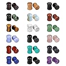 Evevil Wood Mixed Stone Plugs 18 Pairs/36 Pieces Set 2g Ear Plugs Ear Tunnels Ear Gauges Double Flared Ear Expander Stretcher Set (6MM)