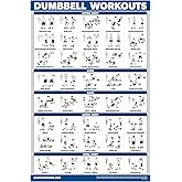 Palace Learning Dumbbell Workout Exercise Poster - Free Weight Body Building Guide | Home Gym Chart - LAMINATED, 18" x 24"