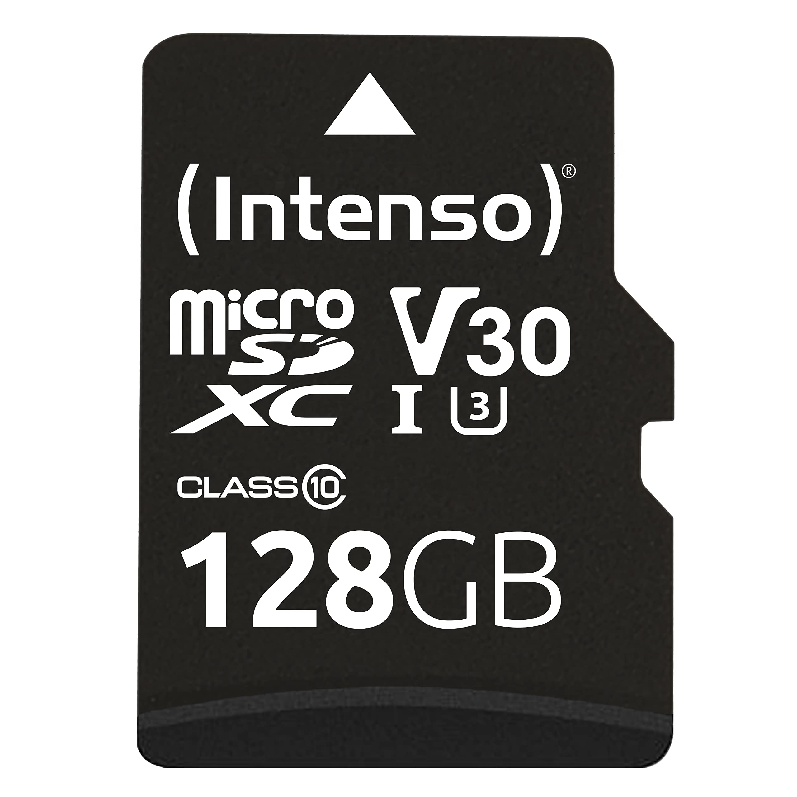 Intenso Professional microsSDXC Memory Card 128 GB, Class 10, UHS-I, U3, V30, incl. SD Adapter, Black