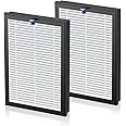 LUNINO Air Purifier Replacement Filter Compatible with K1, 3 Stage HEPA Filters, Washable Pre-Filter, 2 Pack, White