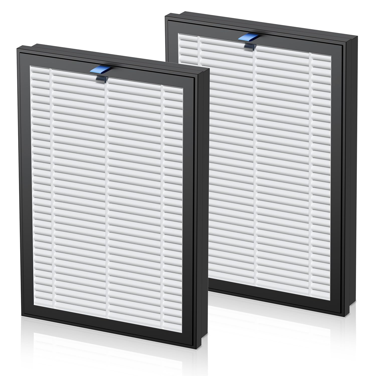 Air Purifier Replacement Filter Compatible with K1, 3 Stage HEPA Filters, Washable Pre-Filter, 2 Pack, White