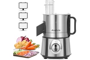 Anatole Electric Vegetable Dicer Stainless Steel 16-Cup Food Processor 300W Commercial Veggie Fruits Chopper Heavy Duty with 