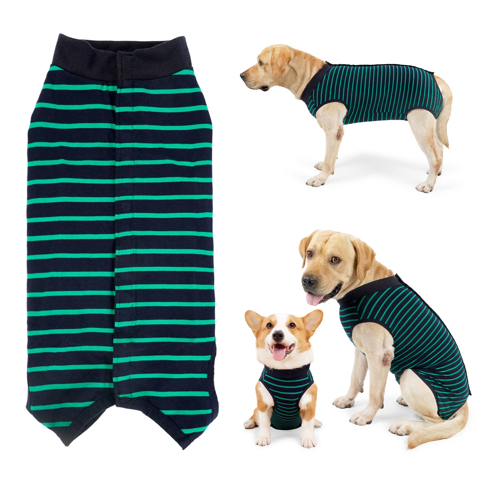 術後服 犬用 服 術後ウェア 保護服 犬介護服 傷口保護 傷舐め防止 皮膚保護 避妊 離乳 不妊手術 ボタンタイプ 雄雌兼用 小型犬 中型犬 の商品画像