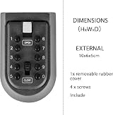 Trintion 10-Digit Combination Key Lock Box Outdoor Waterproof Wall Mounted Safe view 7
