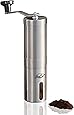 JavaPresse Manual Coffee Grinder | Conical Burr Mill for Precision Brewing | Brushed Stainless Steel