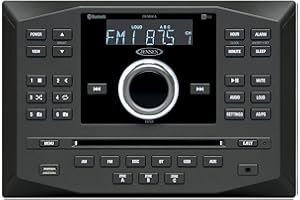 Jensen JWM62A AM|FM|DVD|CD|USB|AUX|App Ready Bluetooth Wallmount Stereo w/ App Control, 3-Speaker Zones / 8 Speaker Output 8X 6 Watt, Receives Bluetooth Audio (A2DP) & Controls (AVRCP) from Devices