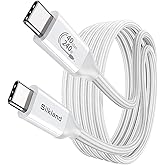 Silkland USB 4 Cable for Thunderbolt 4 [6.6FT/2M], 40Gbps Data Sync, 8K/5K@60Hz, 240W Fast Charging, USB C Thunderbolt Cable, Compatible for MacBook, iPhone 16, iPad, SSD, Docking, eGPU, White