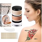 Tattoo Cover Up Makeup, Invisible & Natural Skin Concealer Set, 2 Colors Waterproof Makeup Cover Cream for Tattoo, Scars, Vitiligo and Dark Spots, Use on Body (2×0.7 ounce)