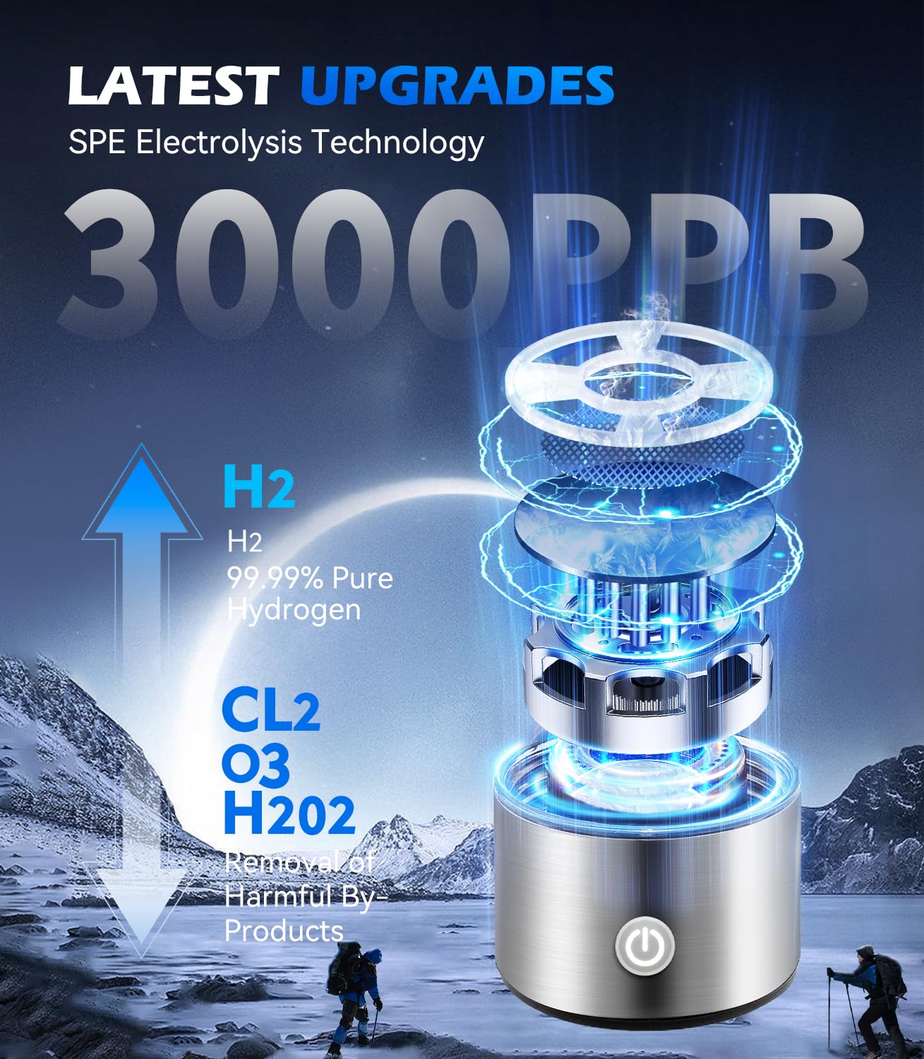 Photo 1 of New Upgrade Hydrogen Water Bottle Generator ?NO.1 Double Hydrogen Content? ?Industry TOP - 24-Hour Hydrogen Lock? | 0 Chlorine & 0 Ozone | 100% Leak-Proof Seal, Hydrogen Water Bottle Generator