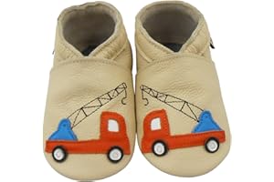 mepiq Crib shoes baby moccasins for boys girls toddler soft leather baby walking shoes slippers