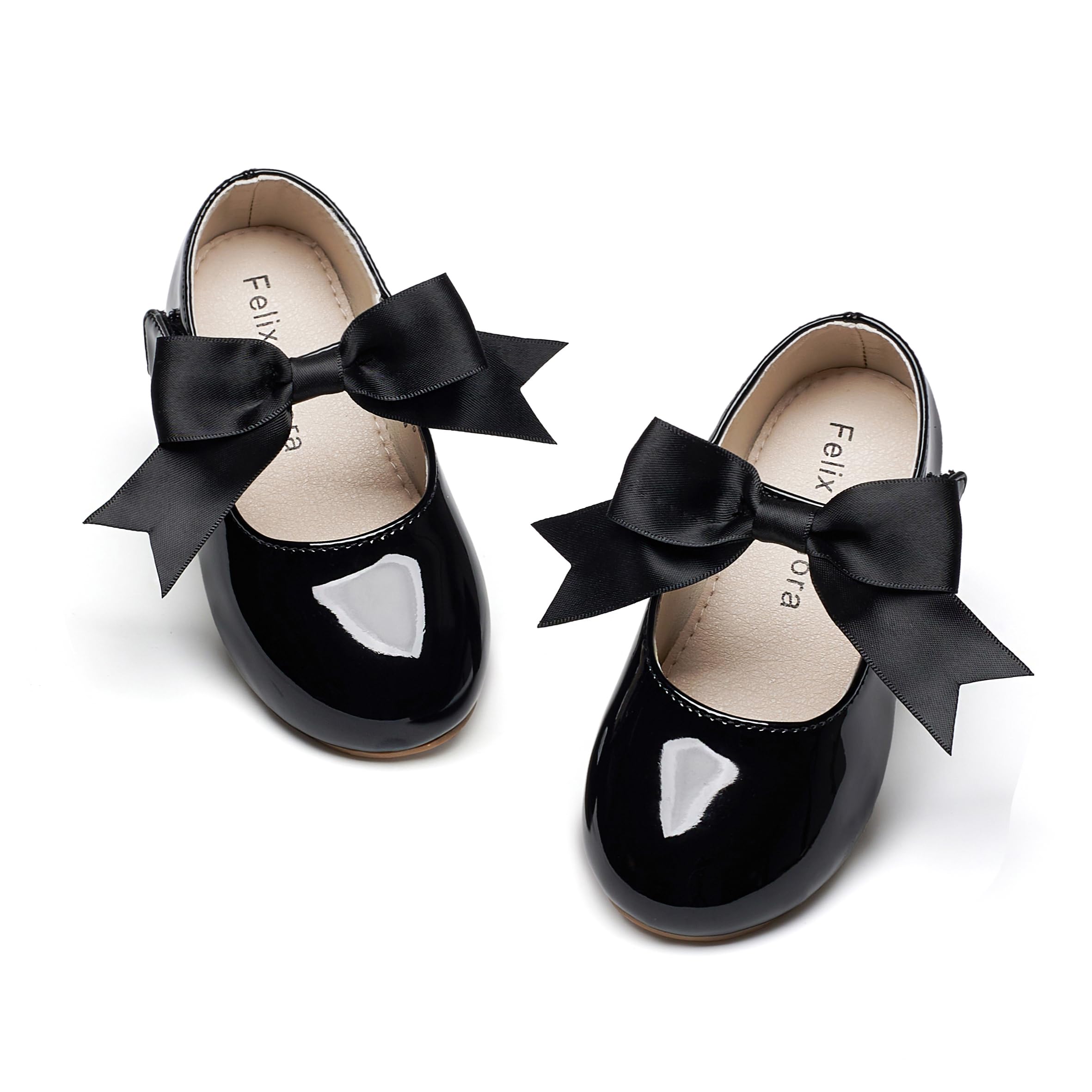 Felix & Flora Toddler Black Princess Dress Shoes
