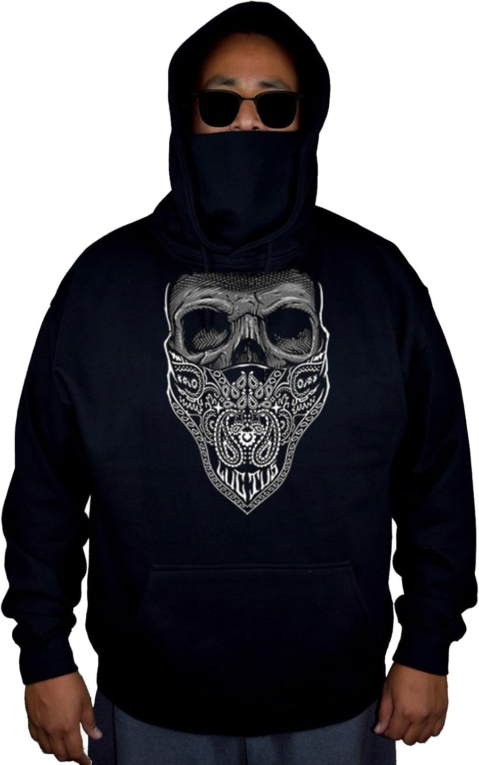 skull face hoodie