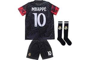 Pitch and Trek Mbappe Madrid #10 Special Dragon Limited Edition Kids Soccer Jersey Shirts Football Socks Gift Set Youth Sizes
