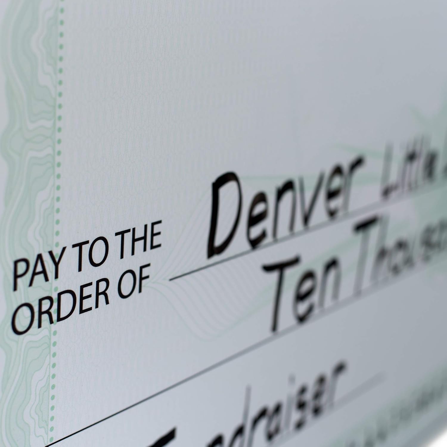 Giant Fake Presentation Check | Oversized Dry Erase Large Novelty Check for Awards, Prizes, Fundraisers, or Presentations | Realistic Design Reusable Jumbo Big Blank Gag Check by ORCA (36" x 16"): Everything Else