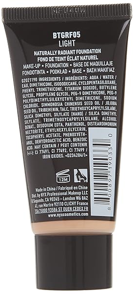NYX PROFESSIONAL MAKEUP BORN TO GLOW NATURALLY RADIANT FOUNDATION, MEDIUM COVERAGE – LIGHT