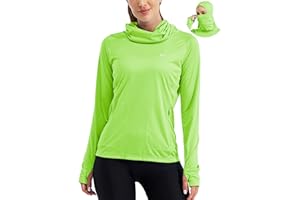 Willit Women's Sun Protection Hoodie UPF 50+ Fishing Hiking Shirt Long Sleeve SPF Shirt with Face Mask Lightweight