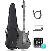 Enya Inspire Smart Electric Guitar, 39" Carbon Fiber, Built-in 15W Speaker | 32 Presets, Bluetooth &amp; App Control, with Gig Bag, Silent Practice, USB-C OTG Recording &amp; Live Show, 2-Year Warranty