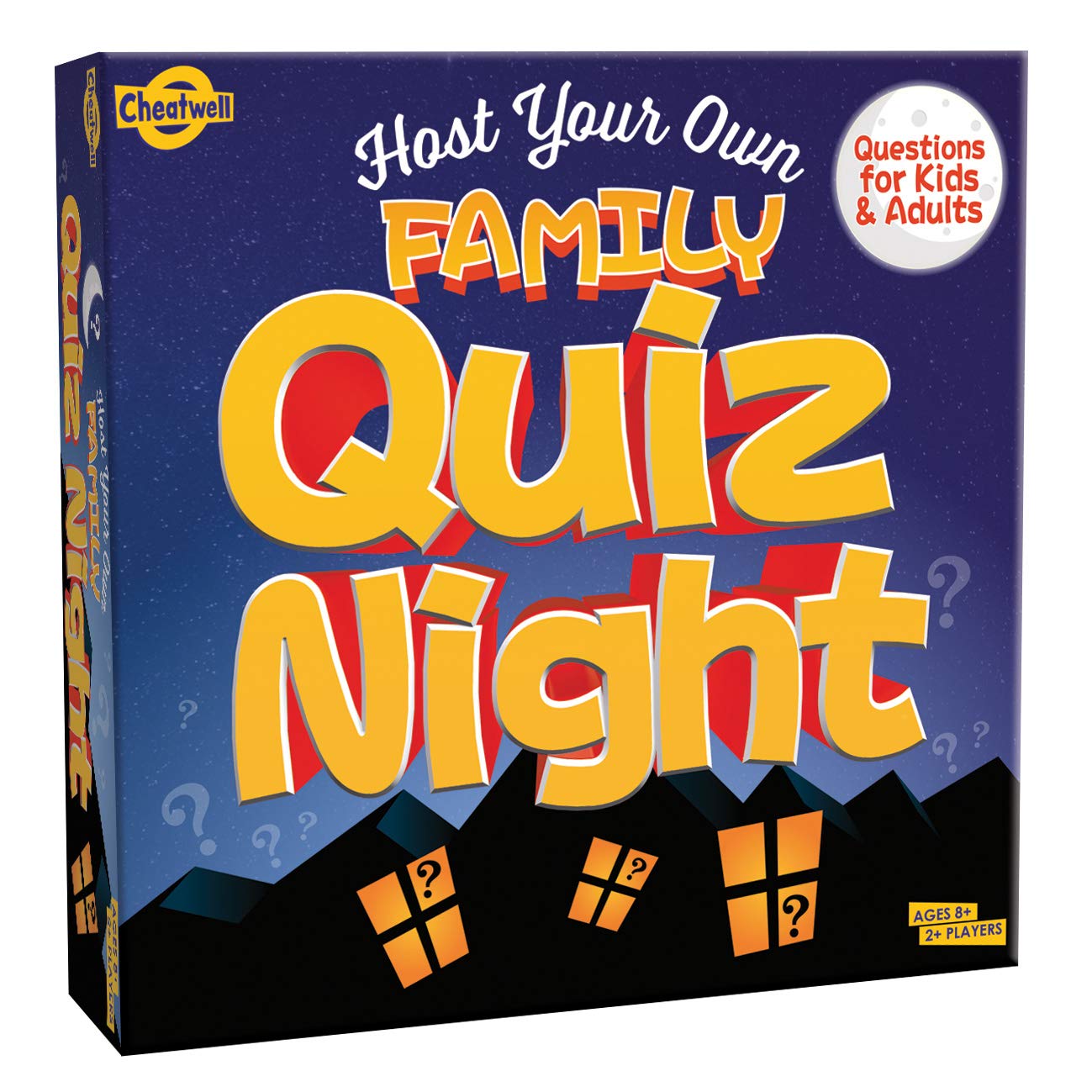 Cheatwell Games Family Quiz Night - Trivia Board Game – Quiz Game for Kids and Adults – 2+ Players – Includes 1200 Unique Questions Cards – Fun Family Game
