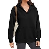 Simlakey Womens Oversized Hoodies Casual Fleece Pullover V Neck Sweatshirt with Thumb Holes Fall Winter Trendy Top
