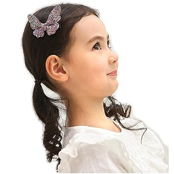 Grapple Deals Girl S Kid S Cute Sparkle Butterfly Hair Clips Hair