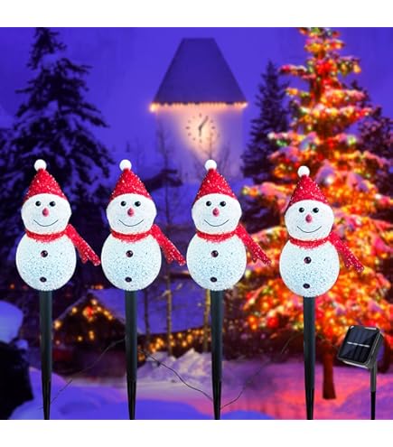 3 Pack Christmas Stake Decor, Outdoor Garden Solar Light Metal Snowman/Santa Claus/Reindeer Yard Stakes With LED Lights Waterproof For Home Lawn Pathway Christmas Holiday Winter Decoration - View #8