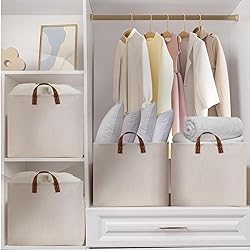 DULLEMELO Beige Storage Baskets for Organizing, Set