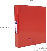 Oxford A4 Ring Binders 3 Pack Glossy Laminated Paper-On-Board 40mm Spine view 2