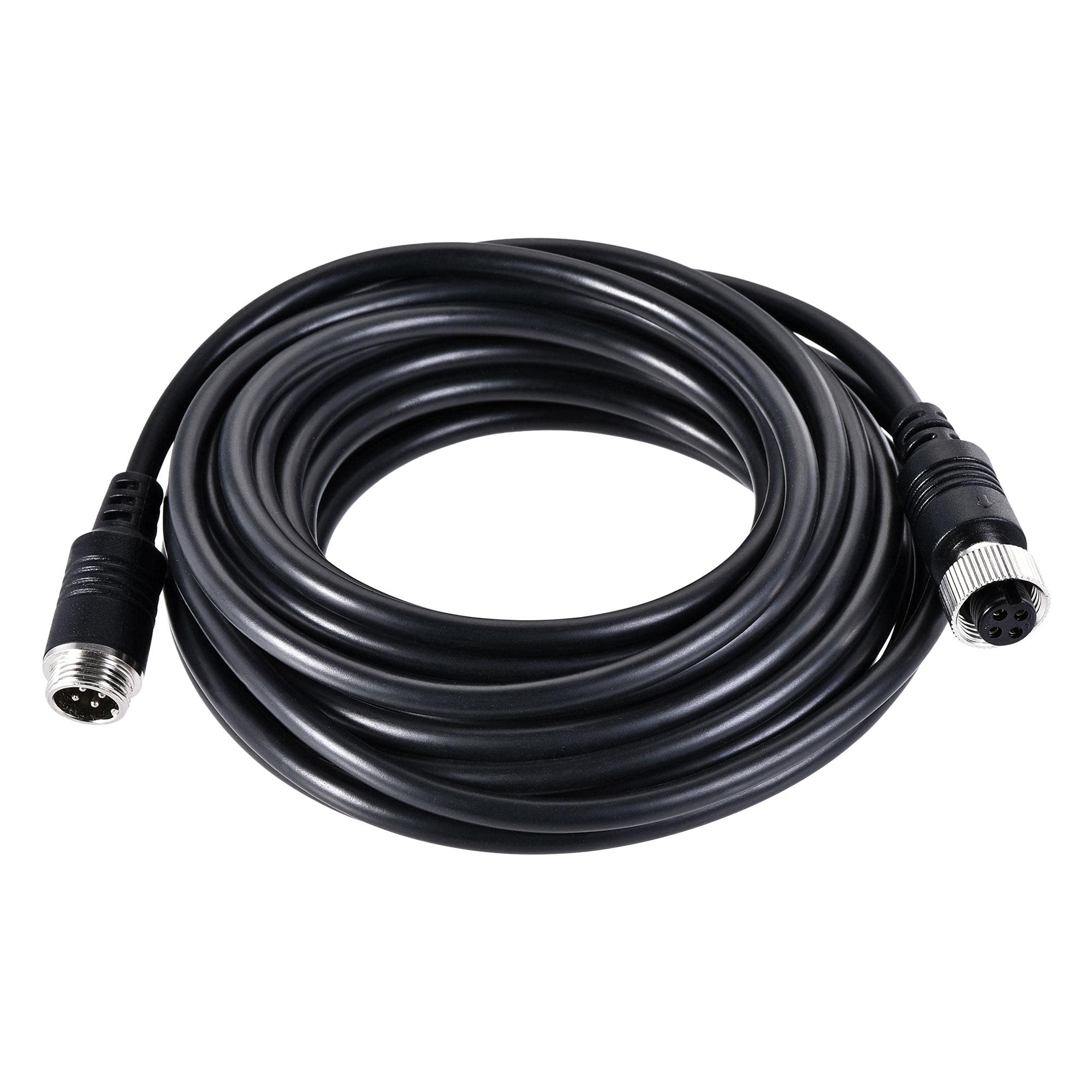 sourcing map Video Aviation Cable 4-Pin 19.69FT 6M Male to Female Shielded Extension Cable