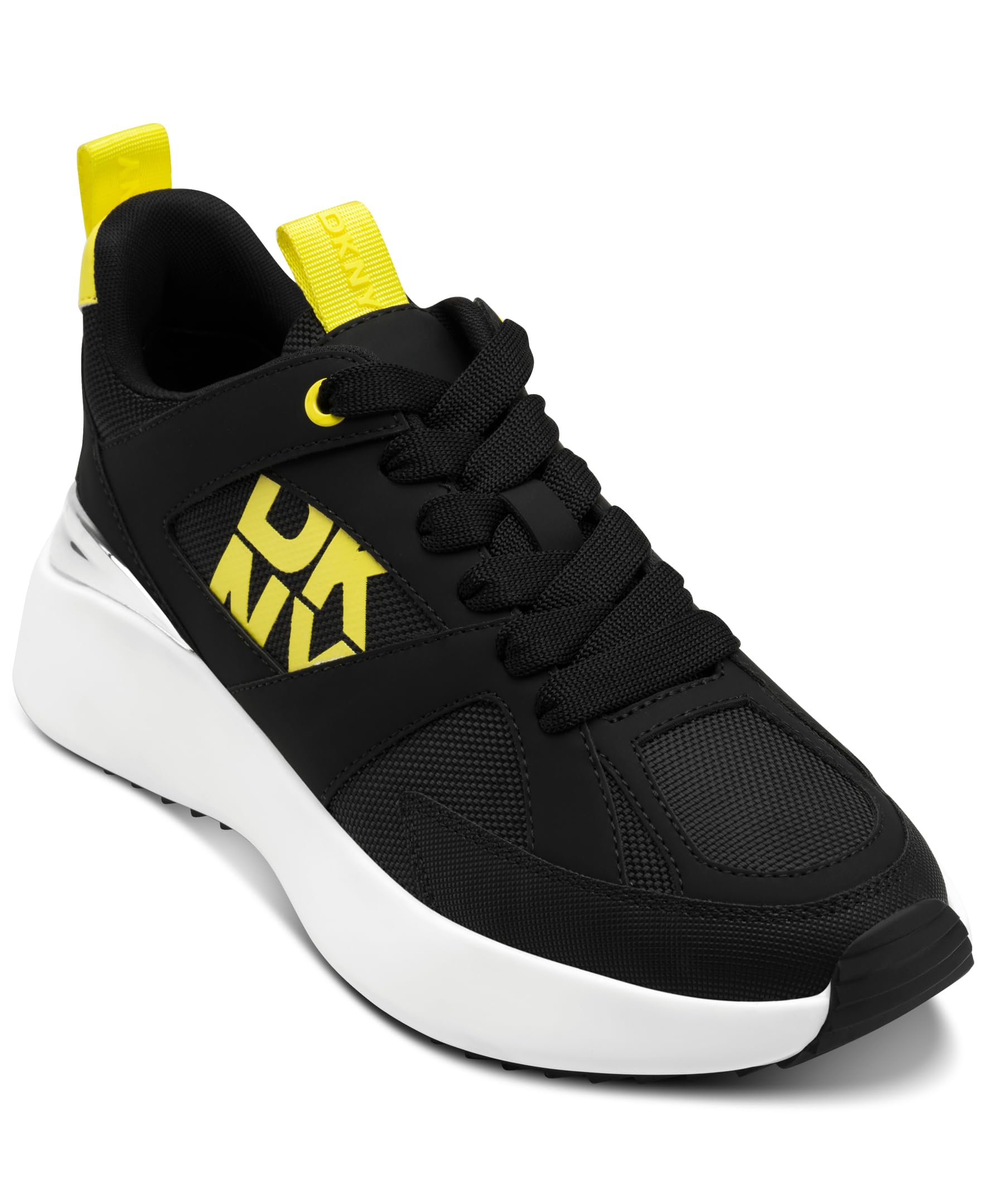 DKNY Women’s Shoes Shoe, Black/Yellow, 6