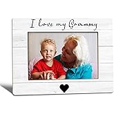WTOGQ I Love My Grammy Picture Frame, Mother's Day Gifts for Grammy, Grandma Gifts from Grandkids Photo Frame 4x6, Grandmother Wooden Photo Picture Frames for Desk Tabletop Decor