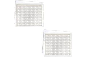 Elizabeth Ward Bead Storage Solutions 82 Piece Stackable Bead Storage Containers with Lid for Art Supplies and Craft Storage, Clear (2 Pack)