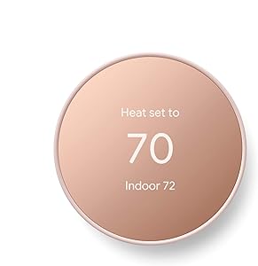 Google Nest Thermostat - Smart Thermostat for Home - Programmable Wifi Thermostat - Sand
