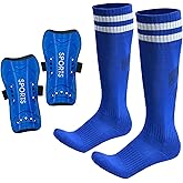 AIMISICAR Toddler Kids Youth Soccer Shin Guards and Socks for Boys & Girls (Age 3-5,6-8,8-12,10-14) | Lightweight Breathable Shin Pads & Soccer Socks Combo for Football Games & Training