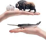 toymany 12PCS Polar Animals Figurines Arctic Toy Set 4-19cm Kids view 3