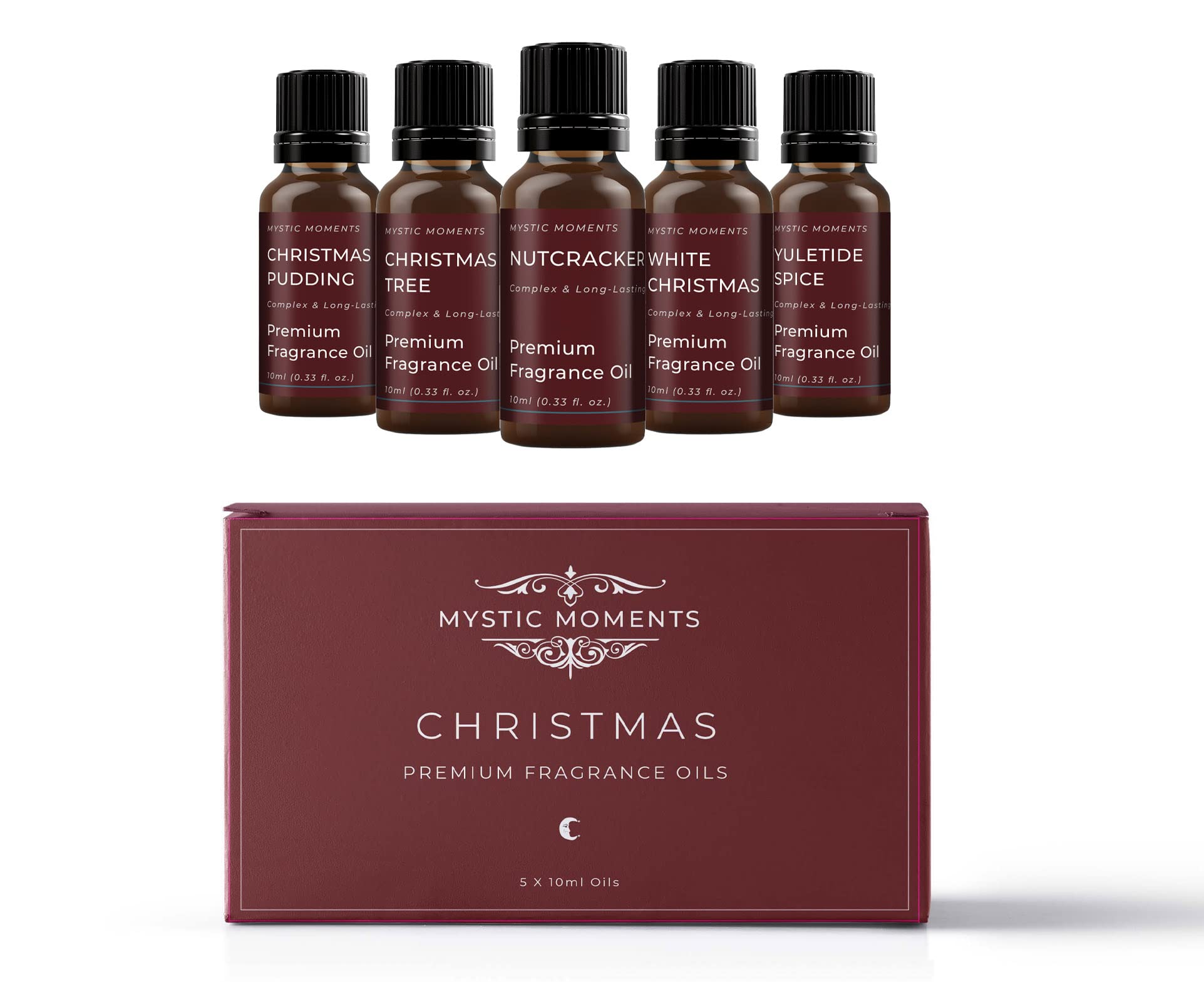 Mystic Moments | Christmas Fragrant Oil Gift Starter Pack 5x10ml | 5 Festive Seasonal Scents for Candles, Soap & Home Fragrance | Warm Winter Aroma Collection — image 1