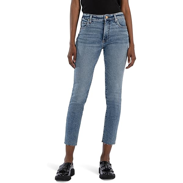 (取寄) カット フロム ザ クロス レディース リース ハイ ライズ ファブ AB アンクル ストレート ブラインド ヘム KUT from the Kloth women REESE HIGH RISE FAB AB ANKLE STRAIGHT BLIND HEM Harness With Euro Base Wash KUT from the Kloth Reese High-Rise Fab AB Ankle Straight Raw Hem