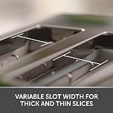 Breville Curve 4 Slice Toaster High Lift Wide Slots Grey Chrome VTR013 view 2