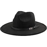 Pro Celia Wide Brim Fedora Hat for Men Women Big Rancher Felt Hat