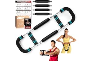 NOONCRAZY Twister Arm Trainer, 30-160 lbs Adjustable Twister Arm Chest Exerciser with 2/4 Spring & Poster for Men & Women, Detachable Power Twister Home Fitness Equipment for Enhancing Upper Body Muscle