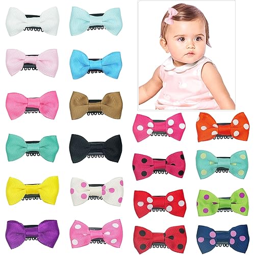 20 Pack Handmade Tiny Hair Clips for Baby Fine Hair Mini