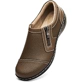 Gloryjoy Women's Comfortable &amp; Lightweight Leather Loafers Cute Slip On Dress Shoes for Women Business Casual Office Work Shoes Everyday Walking Flats