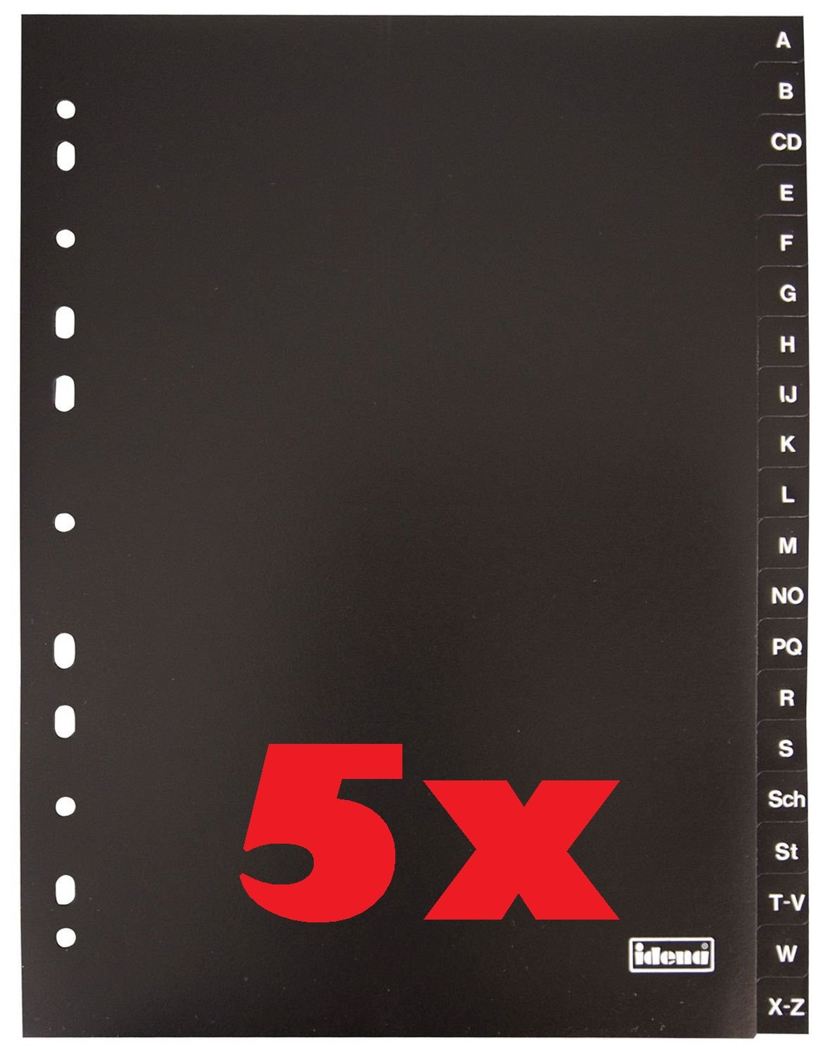 Idena 302022 Index A - Z DIN A4 20 Pieces Black