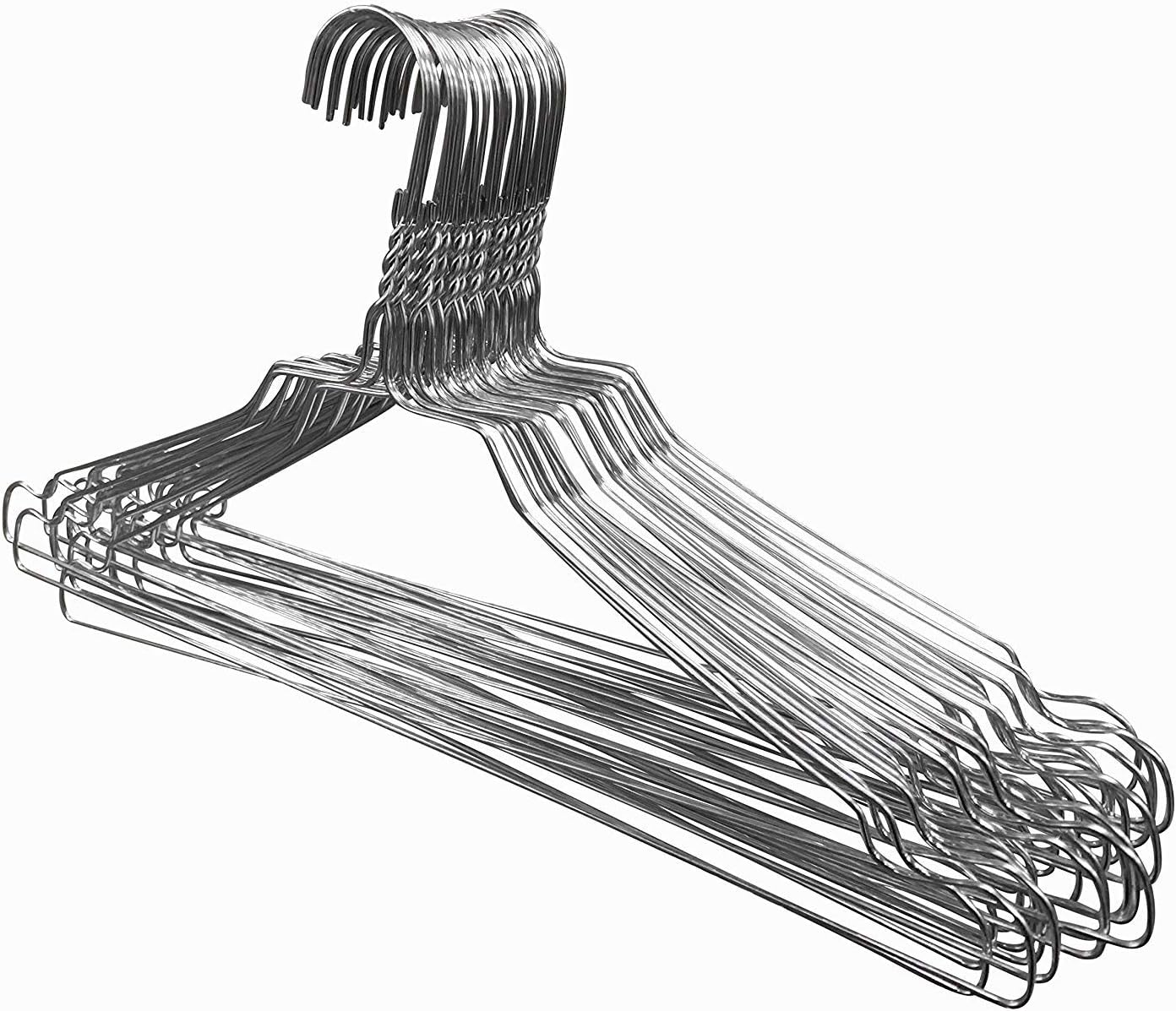 Hangerworld 20 Grucce In Metallo 40 Cm – Filo Zincato 3 Mm, Salvaspazio, Per Pantaloni E Camicie