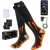 Minthouz Quick Heated Socks, 7.4V Electric Heating Socks for Men Women, Supports APP Control, 3000mAh*2 Battery Warm Socks, Suitable for Sizes 6-14, Winter Hunting, Skiing, Hiking, Camping