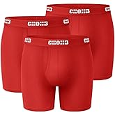 CHOHB Men's Underwear Micro Modal 3 Pack Boxer Briefs Open Fly