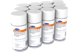 Diversey 95628817 Gum Remover, Spotter Removes Gum, Candle Wax, and More from Carpet, Upholstery, and Hard Surfaces, Cherry Scent, Aerosol, 6.5-Ounce (Pack of 12)