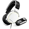 SteelSeries Arctis Pro + GameDAC Wired Gaming Headset - Certified Hi-Res Audio - Dedicated DAC and Amp - for PS5/PS4 and PC - White